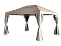 Luksus pavillon 3 x 4 m beige og sort 